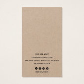 Aangepaste Logo Kraft Earring Display Holder toevo Visitekaartje (Achterkant)