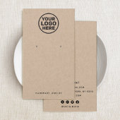 Aangepaste Logo Kraft Earring Display Holder toevo Visitekaartje