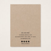 Aangepaste Logo Kraft Earring Display Holder toevo Visitekaartje (Achterkant)