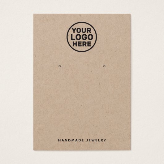 Aangepaste Logo Kraft Earring Display Holder toevo Visitekaartje (Voorkant)