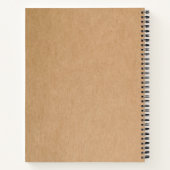 Aangepaste logo kraft omslag spiraal notitieboek (Achterkant)