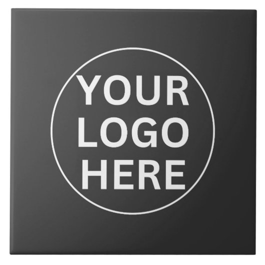 Aangepaste Logo L Professional promotiegrijs Tegeltje (Voorkant)