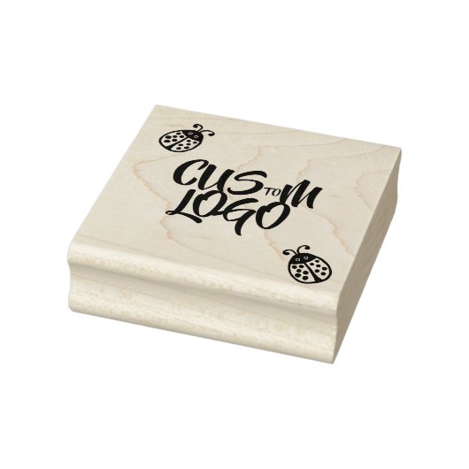 Aangepaste Logo Ladybug Rubber Stamp Rubberstempel (Stempel)