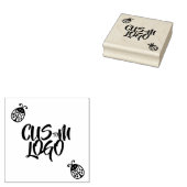 Aangepaste Logo Ladybug Rubber Stamp Rubberstempel (Gestempeld)