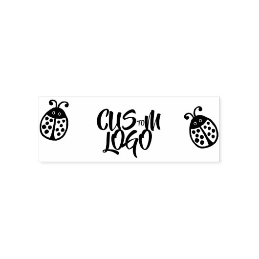 Aangepaste Logo Ladybug Rubber Stamp Zelfinktende Stempel (Design)