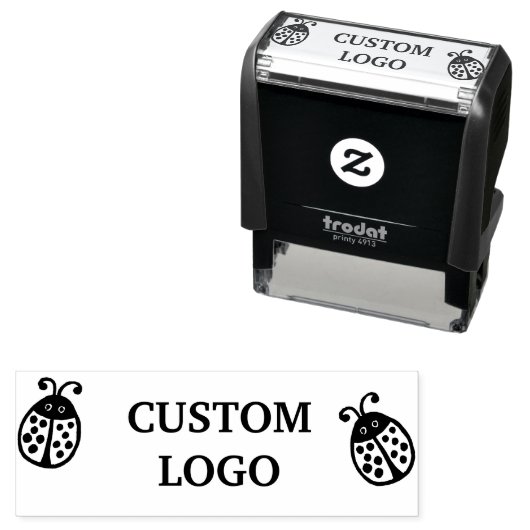 Aangepaste Logo Ladybug Zelfinktende Stempel (In situ)