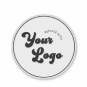 Aangepaste Logo-laptop voor bedrijven rond de rond Sticker (Voorkant)