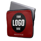 Aangepaste Logo-laptophoes van neopreen – 13 inch Laptop Sleeve (Voorkant Links)