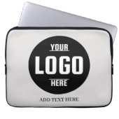 Aangepaste Logo-laptophoes van neopreen – 13 inch Laptop Sleeve (Voorkant)