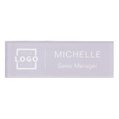 Aangepaste Logo Lavendel Bedrijfsmedewerker Naambadge (Voorkant)