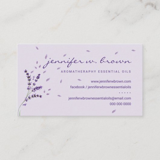 Aangepaste logo Lavender Visitekaartje (Achterkant)