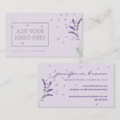 Aangepaste logo Lavender Visitekaartje (Voorkant / Achterkant)