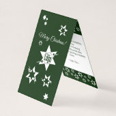 Aangepaste Logo Lawn Service Christmas Stars Kaart (Voorkant)