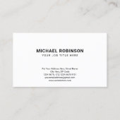 Aangepaste Logo Lengthwise Minimalist op wit Visitekaartje (Achterkant)