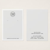 Aangepaste logo lichtgrijze oorenkaart visitekaartje (Voorkant /achterkant)