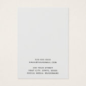 Aangepaste logo lichtgrijze oorenkaart visitekaartje (Achterkant)