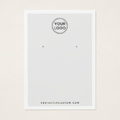 Aangepaste logo lichtgrijze oorenkaart visitekaartje (Voorkant)