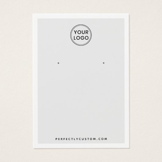 Aangepaste logo lichtgrijze oorenkaart visitekaartje (Voorkant)