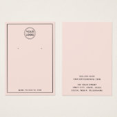 Aangepaste logo lichtzwarte roze oorenkaart visitekaartje (Voorkant /achterkant)