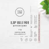 Aangepaste Logo Lip Blush Aftercare Kaart (Bureau)
