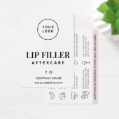 Aangepaste Logo Lip Filler Aftercare Advice Kaart (Bureau)