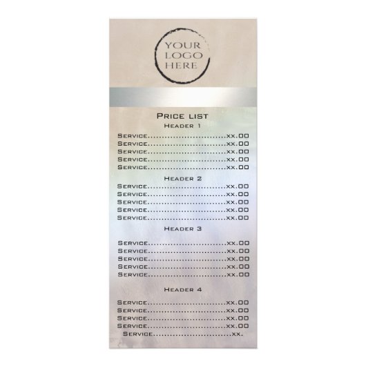 Aangepaste logo luxe paarlholografische kaart (Voorkant)