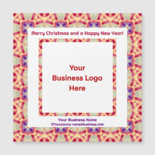Aangepaste Logo Magnetische Happy Christmas Visite