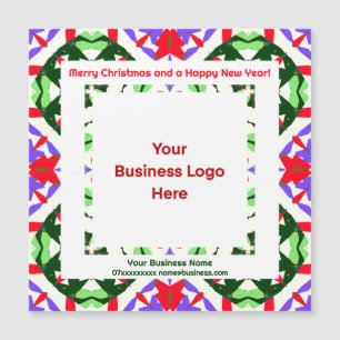 Aangepaste Logo Magnetische Happy Christmas Visite