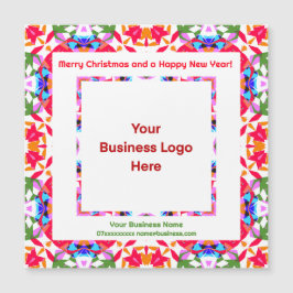 Aangepaste Logo Magnetische Happy Christmas Visite