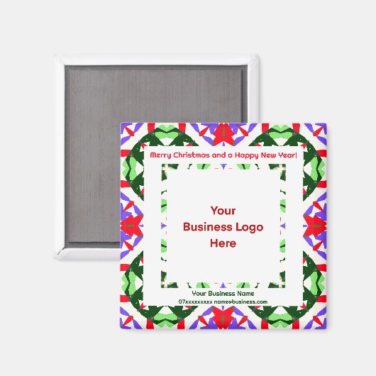 Aangepaste Logo Magnetische Happy Christmas Visite Magneet (Voorkant / Achterkant)