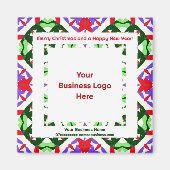 Aangepaste Logo Magnetische Happy Christmas Visite Magneet (Voorkant)