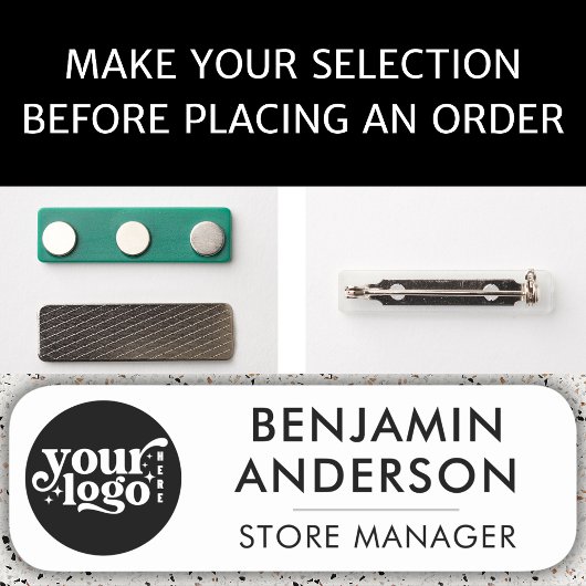 Aangepaste Logo magnetische medewerker Naamplaatje