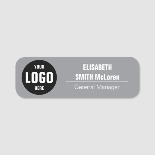 Aangepaste Logo Magnetische Naam Tag - Faux Gold D (Voorkant)