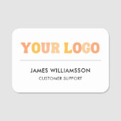 Aangepaste Logo Magnetische of Pin Back Employee Naamplaatje (Voorkant)