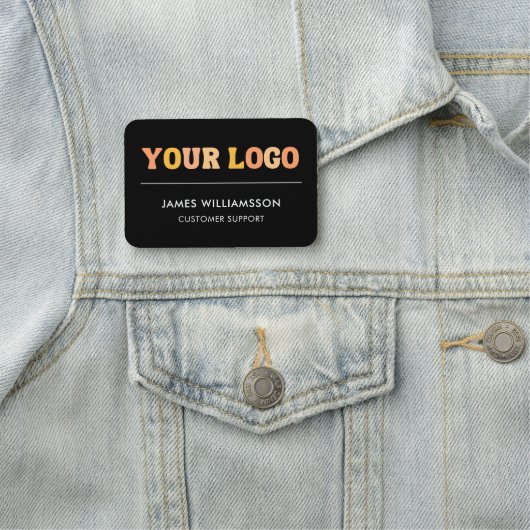 Aangepaste Logo Magnetische of Pin Back Employee Naamplaatje (In situ)