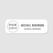 Aangepaste Logo Magnetische of veiligheidspeld voo Naamplaatje (Voorkant)