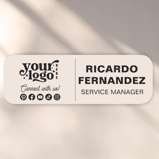 Aangepaste Logo Magnetische & Pin Naam Badge voor 