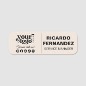 Aangepaste Logo Magnetische & Pin Naam Badge voor  (Voorkant)