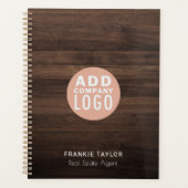 Aangepaste Logo Makelaar Wood Look 2026 Planner (Voorkant)