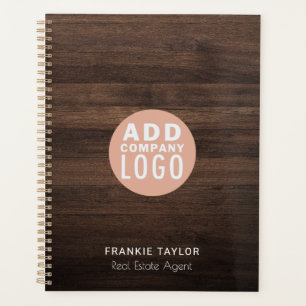 Aangepaste Logo Makelaar Wood Look 2026 Planner