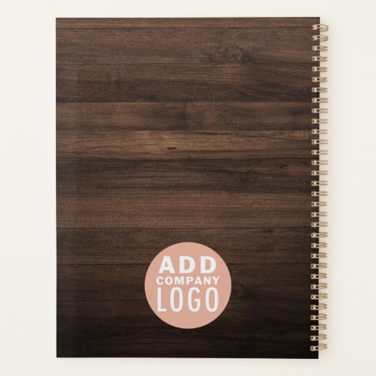 Aangepaste Logo Makelaar Wood Look 2026 Planner (Achterkant)