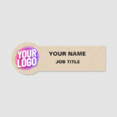 Aangepaste Logo Medewerker Magnetisch of Veilighei Naamplaatje (Voorkant)