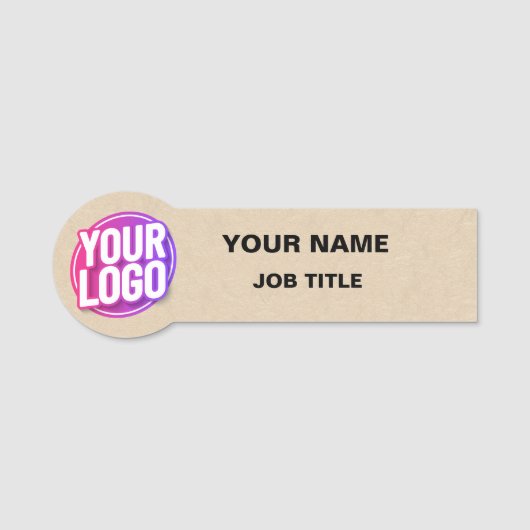 Aangepaste Logo Medewerker Magnetisch of Veilighei Naamplaatje (Voorkant)