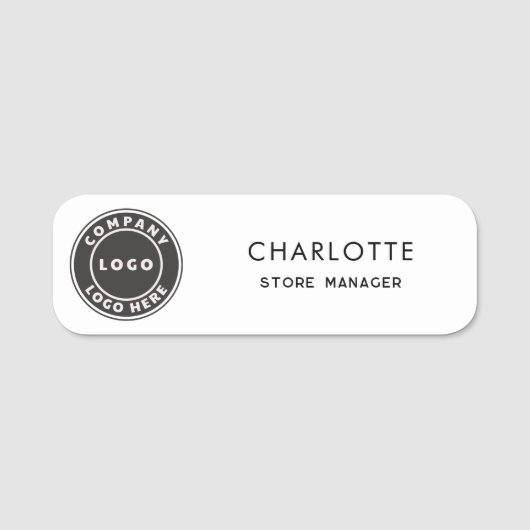 Aangepaste Logo Medewerker Magnetische Bedrijf Naamplaatje (Voorkant)