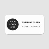 Aangepaste Logo Medewerker Magnetische of Veilighe Naamplaatje (Voorkant)