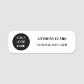 Aangepaste Logo Medewerker Magnetische of Veilighe Naamplaatje (Voorkant)