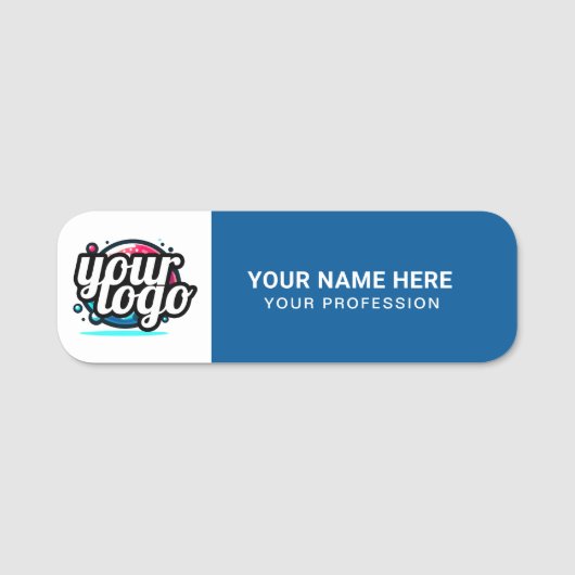 Aangepaste Logo Medewerker magnetische of veilighe Naamplaatje (Voorkant)