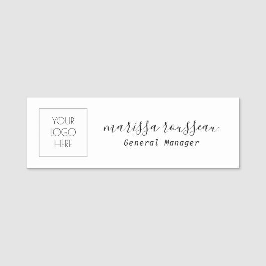 Aangepaste Logo Medewerker Magnetische OF Veilighe Naamplaatje (Voorkant)