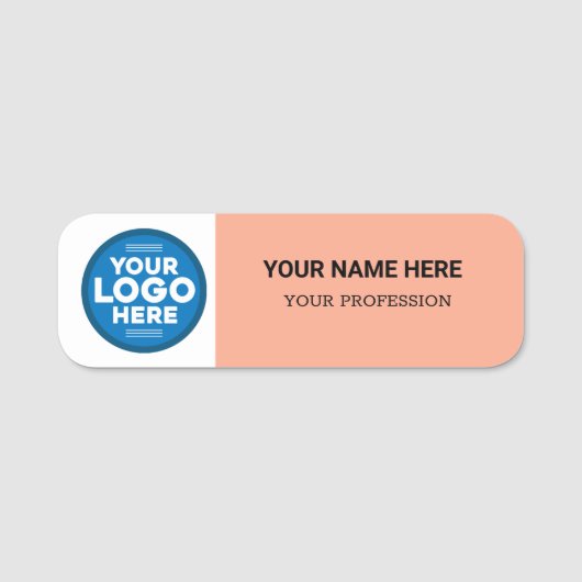 Aangepaste Logo Medewerker magnetische of veilighe Naamplaatje (Voorkant)