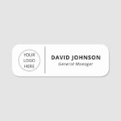 Aangepaste Logo Medewerker Magnetische OF Veilighe Naamplaatje (Voorkant)